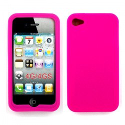 iPhone 4 4S Silicone Soft Case (Pink)